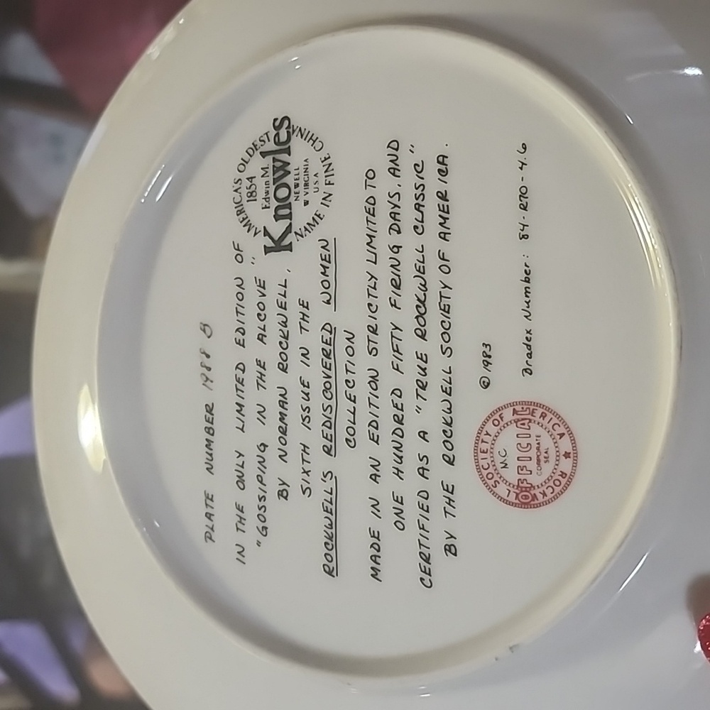 NORMAN ROCKWELL COLLECTOR PLATE. - Picture 2 of 3
